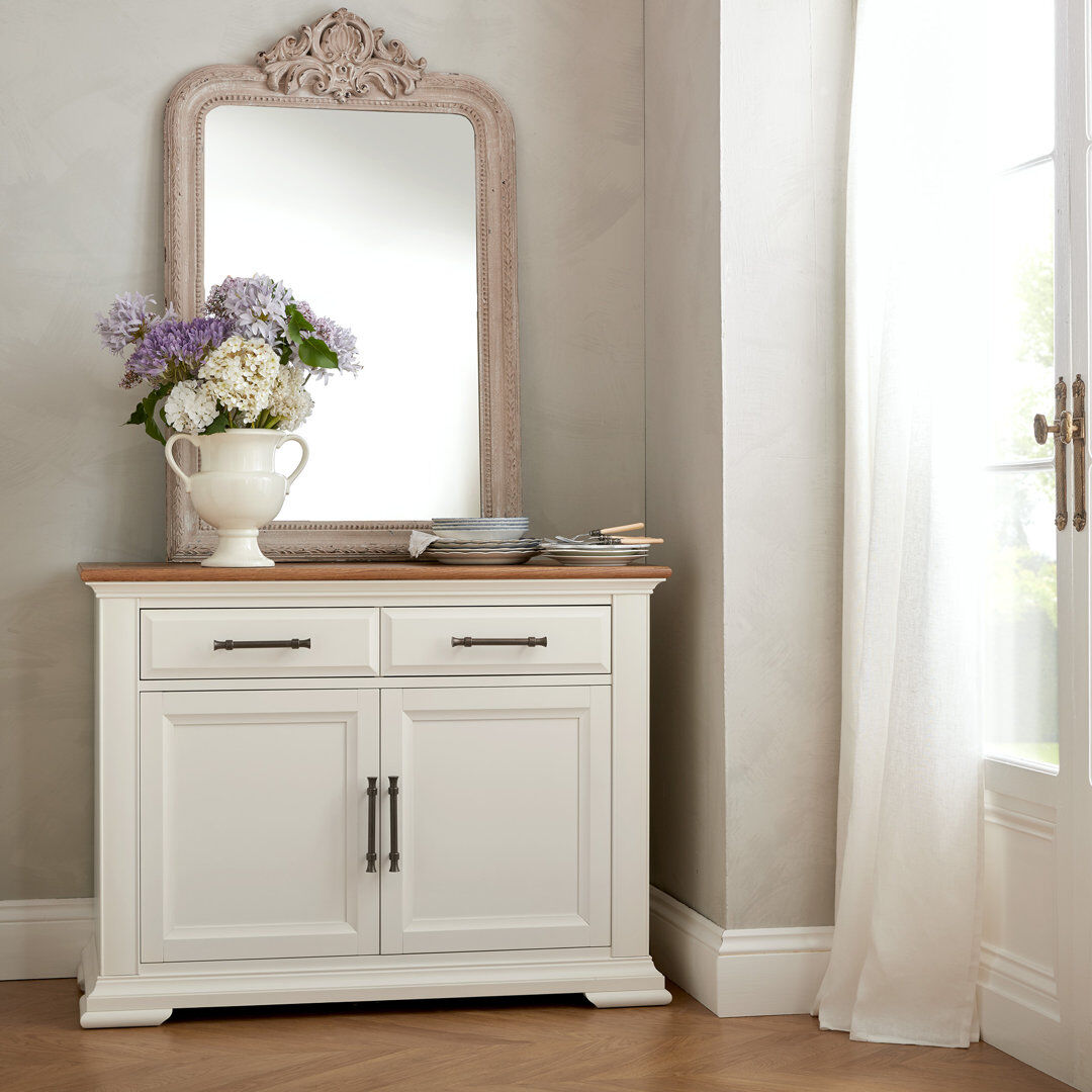 Three Posts Mason 116 cm W Sideboard Ivory/Brown 88cm H X 116cm W X 49cm D