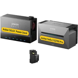 Anker SOLIX Power Dock Multisystem mit Solarbank 3 E2700 Pro Balkonkraftwerk Speicher, by Powerness - 1x Anker Power Dock + 1x Solarbank 3 E2700 Pro / 1x Smart Meter / Standardversand