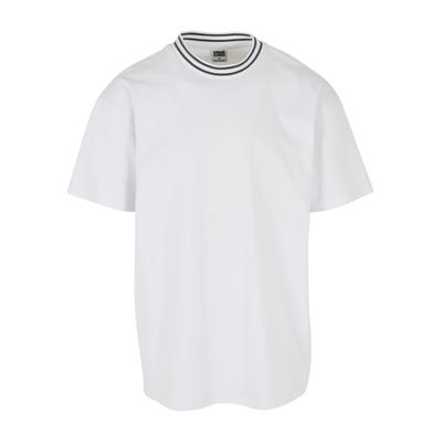 Langarmhemd URBAN CLASSICS "Urban Classics Herren Kicker Tee", Herren, Gr. L, US-Größen, weiß, 100% Baumwolle, unifarben, Rundhals, Hemden