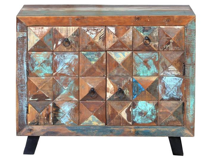 Commode « Diamond » en bois recyclé\, 87 cm x 100 cm x 40 cm\, Giner y Colomer