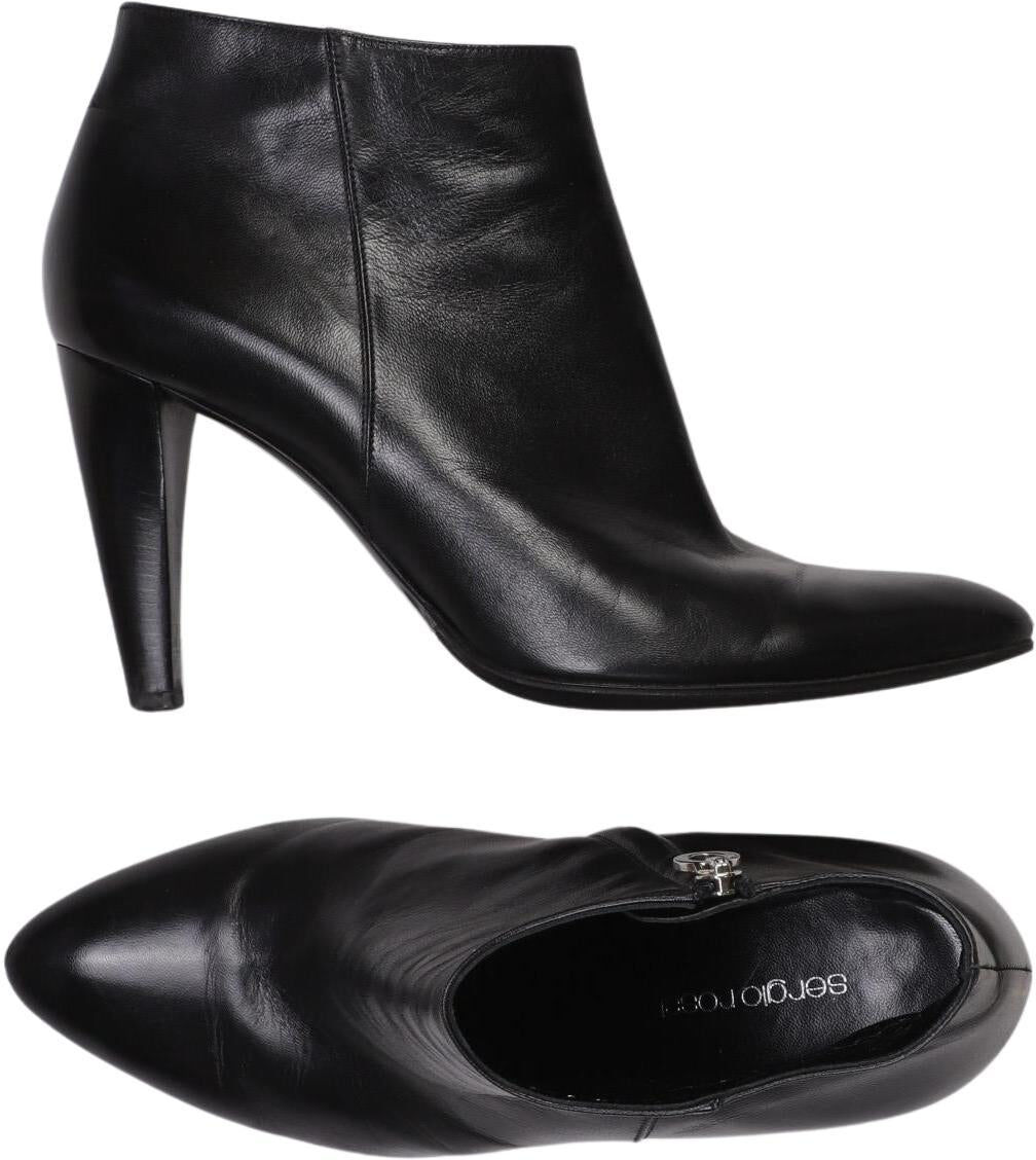 Sergio Rossi Damen Stiefelette, Schwarz, Gr. EU 40, kein / Etikett - Second Hand