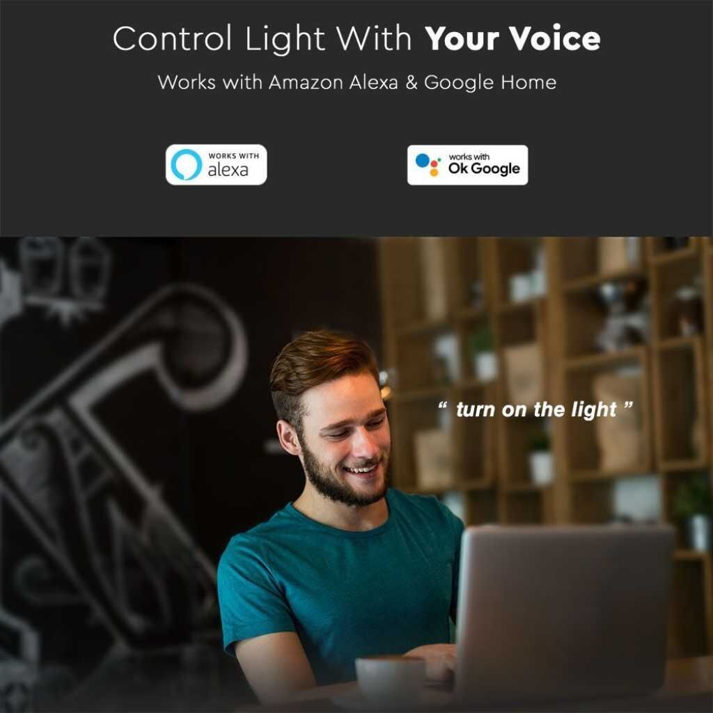 V-Tac Smart Home Vt-5010 Lampadina Led Wifi E27 9w A60 Rgb+white 6000k Dimmerabile Gestione Smartphone - Sku 7452