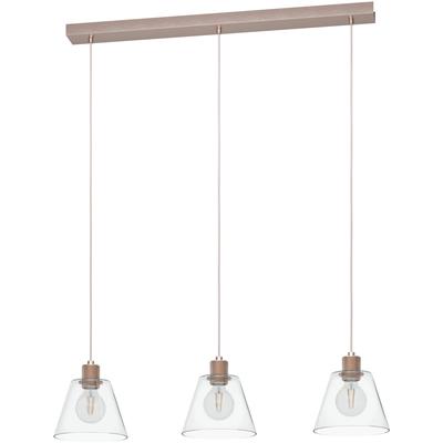 EGLO Hängeleuchte "COPLEY", rosa (roségoldfarben), H: 110cm, 1 Stk., Leuchten, Hängeleuchte aus Stahl, Alu - exkl. E27 - 40W, Hängeleuchte