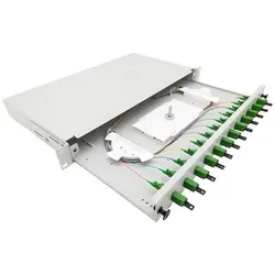 Tecline LWL Spleissbox, 12-fach LSH APC Simplex, OS2, mit LSH APC Simplex-Kupplungen und Pigtails, 19, Zubehör Netzwerk