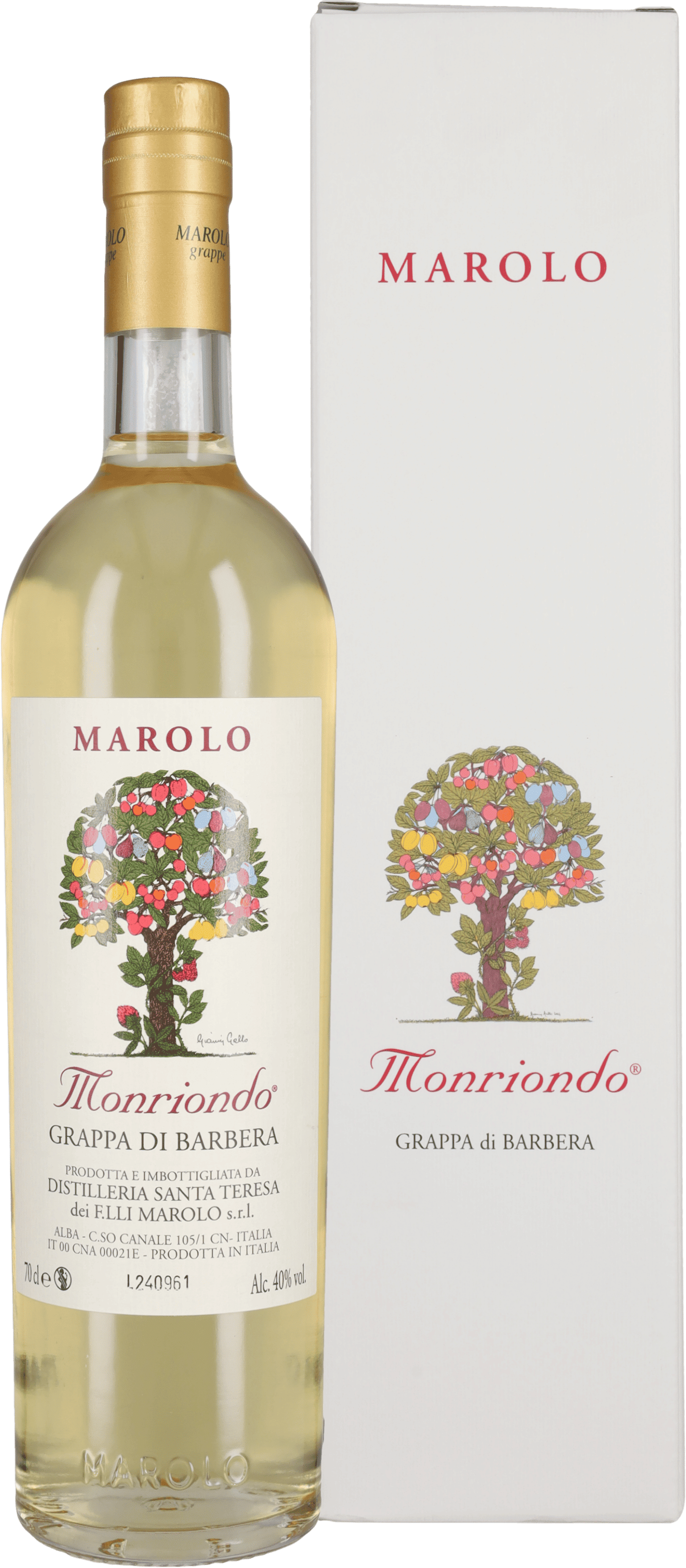 Marolo - Distilleria Santa Teresa Grappa di Barbera 'Monriondo' Marolo (Confezione)