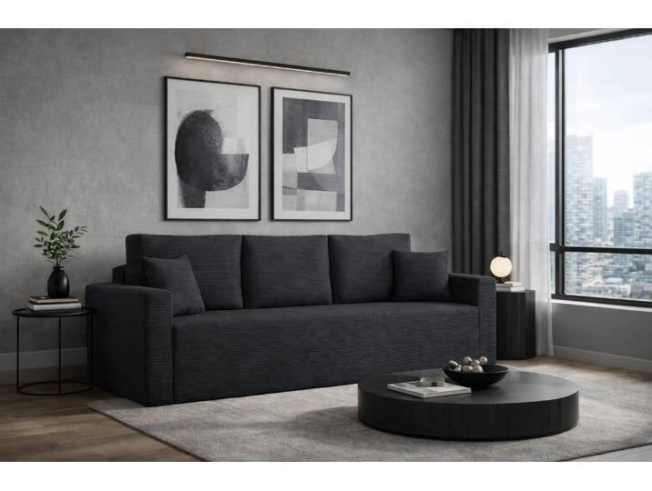Kaiser Möbel Modernes Sofa ZOOM mit Schlaffunktion Dunkelgrau