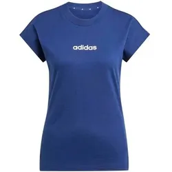 ADIDAS Damen Shirt Essentials Linear Cotton, Größe S in Blau Blau