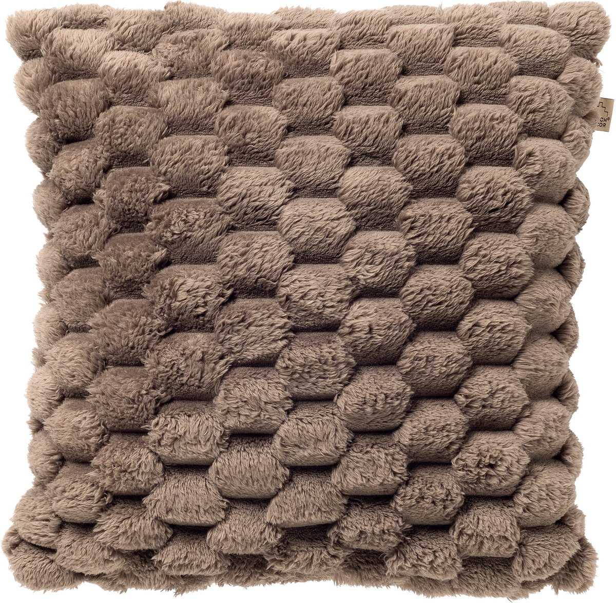 Dutch Decor VIVA kussenhoes Driftwood taupe - 45 x 45 cm - 100% gerecycled materiaal met rits