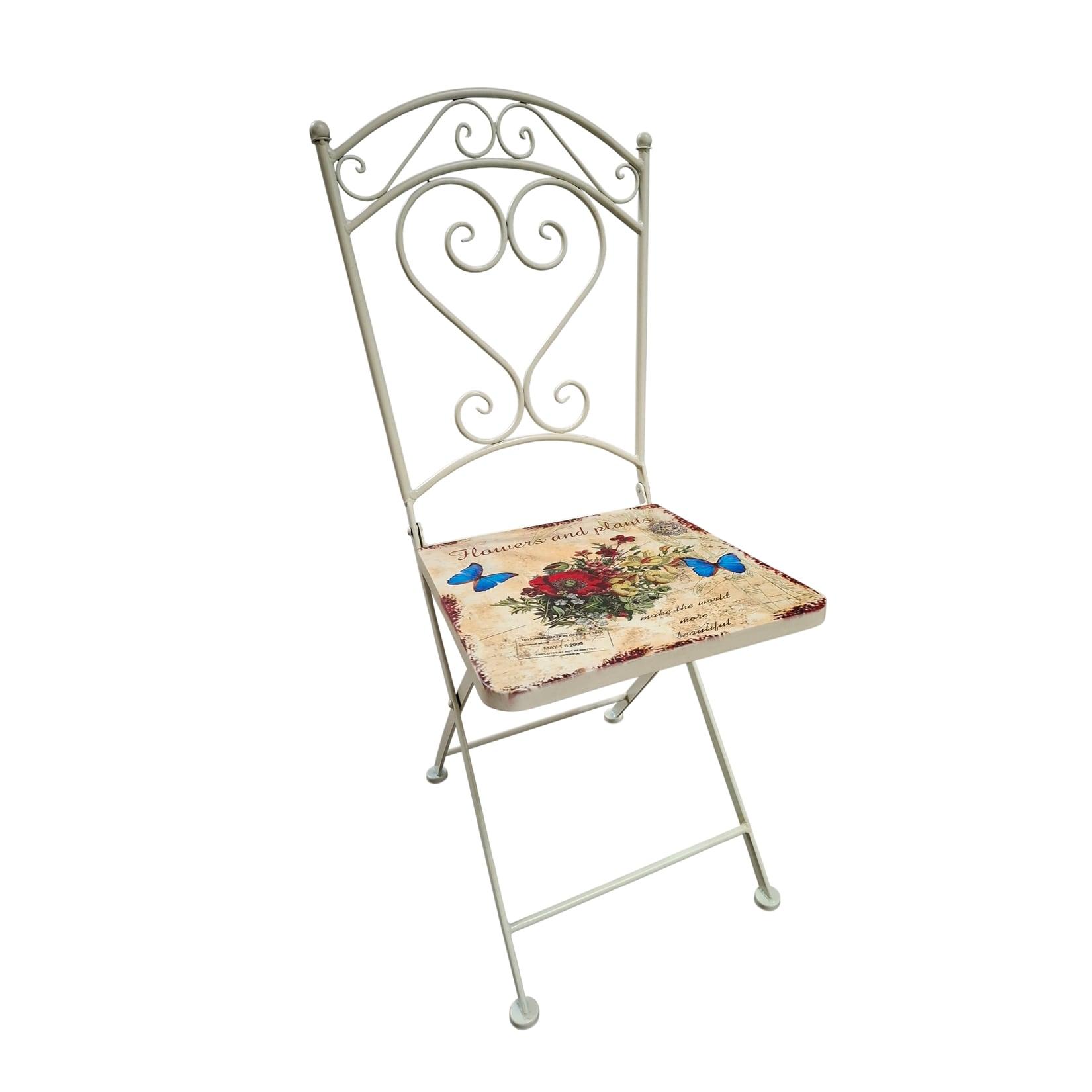 HTI-Living Metallstuhl Flowers and Plants