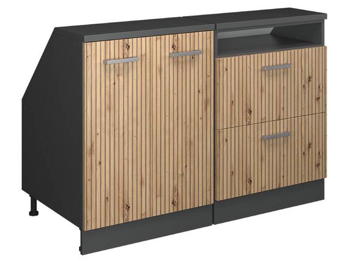 Meuble sous pente Vicco R-Line Chêne Artisan 120cm Lot de 2 caissons 60 cm de profondeur\, Model 60441