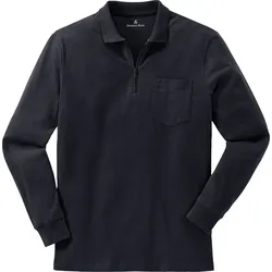 Jacques Britt Herren Polohemd langarm mit Zipp