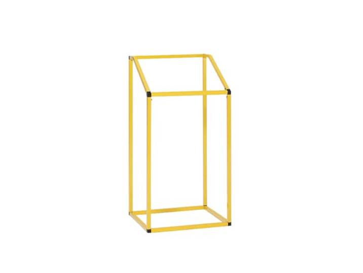 PROREGAL Robuster Müllsackhalter aus Vierkantrohren für 240 Liter, HxBxT 119x63x54cm Stahl Gelb Mülleimer Abfalleimer Müllkorb