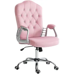 BÜROSTUHL Ergonomisch Schreibtischstuhl mit Wippfunktion für Home Office, Rosa