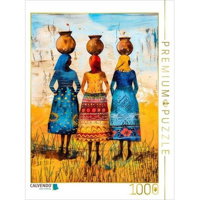 CALVENDO Puzzle Drei afrikanische Frau auf dem Heimweg | 1000 Teile Lege-Größe 64x48cm Foto-Puzzle für glückliche Stunden