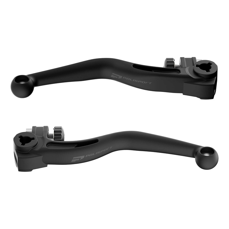 Paire de Leviers Incassables POLISPORT APT Noirs – KTM SX / SXF / EX