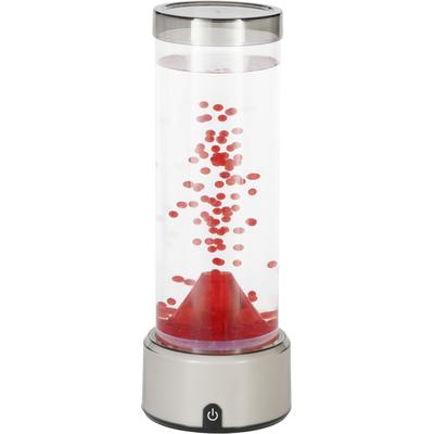 EGLO LED Tischleuchte "VOLCANO", rot (transparent), 1, Ø 12,4cm H: 33cm, 1 Stk., Leuchten, LED Lavalampe Volcano, Vulkanlampe mit RGB-Farbwechsel, LED Tischleuchte