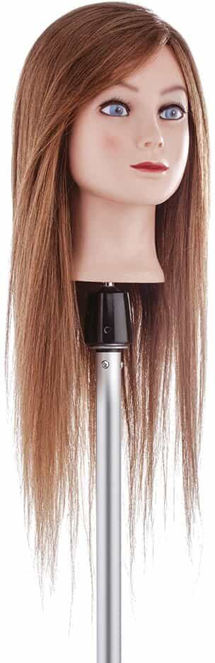 Testa Studio 100% capelli naturali umani capello 55 cm testa finta per parrucchiere