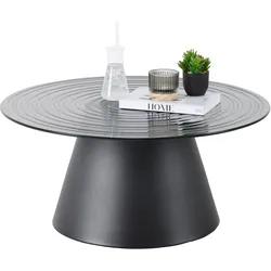 Couchtisch Paul Grau/Schwarz Rauchglas