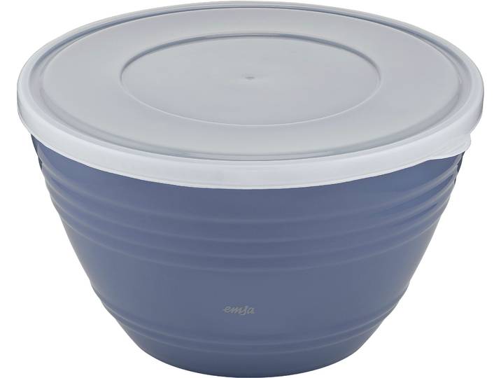 Rührschüssel EMSA Emsa Prep&Bake Kunststoff-Rührschüssel , blau, H:14,5cm Ø:25cm, Kunststoff, Schüsseln, Rührschüssel, Deckel, rutschfester Boden, Ausgießlippe, spülmaschinenfest