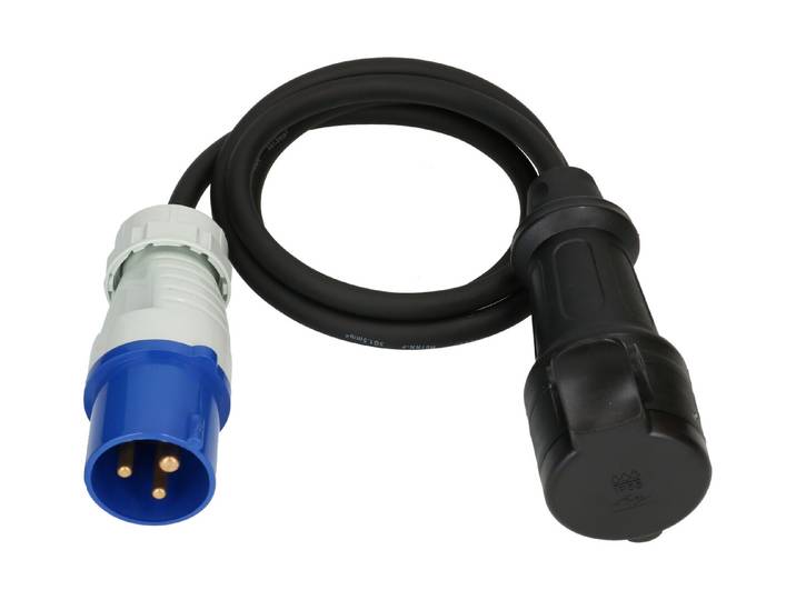 Max Hauri Adapterkabel H07Rn-F3G1.5 1.5m schwarz