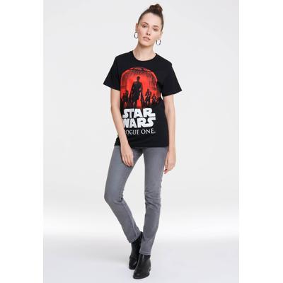 T-Shirt LOGOSHIRT "Star Wars - Rogue One", Damen, Gr. S, bunt (schwarz, mehrfarbig), 100% Baumwolle, bedruckt, normal, Rundhals, Shirts T-Shirt, mit Rogue One-Print
