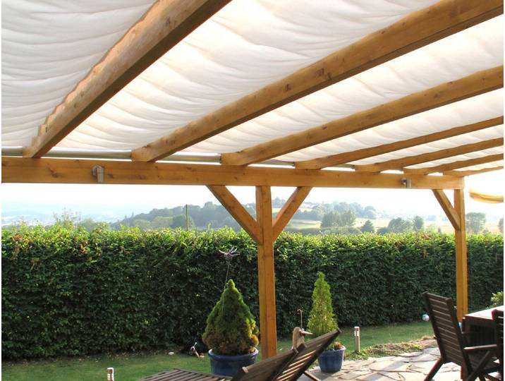 Sonnensegel FLORACORD, weiss (weiß), B:91cm T:330cm, Polyester, Sonnensegel, Sonnensegel, B: 460 cm, terracotta