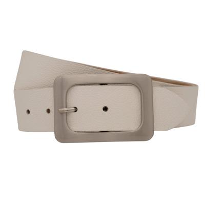 Ledergürtel ANNAMATONI "AnnaMatoni Ledergürtel Zoi Ledergürtel Zoi", Damen, Gr. TW110 - 125cm Gesamtlänge, weiß (weiß 100), 100% Leder, Gürtel Ledergürtel