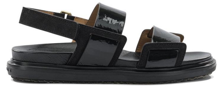 MARNI Sandale mit Fußbett, Farbe: Schwarz, Damenmodell, Größe: 36