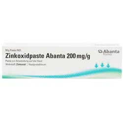 ZINKOXIDPASTE Abanta 200 mg/g Paste z.Anw.a.d.Haut