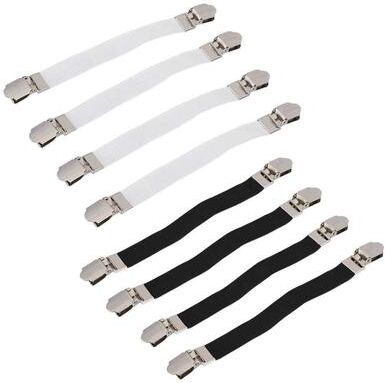 Discount Dollar Deals Elastic Bed Sheet Grippers, Double Head Clips, Gripper Holder For Home Textiles, Bed Sheet Fasteners, Organize white