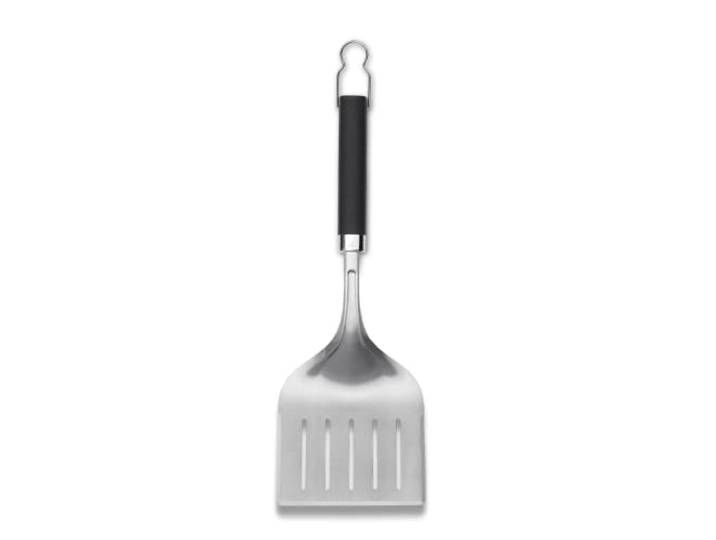 Weber Precision Brede Spatel Afgeschuinde Hoek & Slipvrije Grip Vaatwasserbestendig Barbecuegereedschap Van Weber - Zilver (6762)