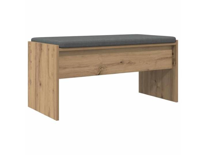 GKHPYURE Sitzbank Eingangsbank Eiche Handwerk 83 x 38 x 40 cm Technisches Holz, weiches Kissen, quadratische Beine, Tragkraft 110 kg, Sitzfläche 80 x 38 cm, Sitzhöhe 40 cm