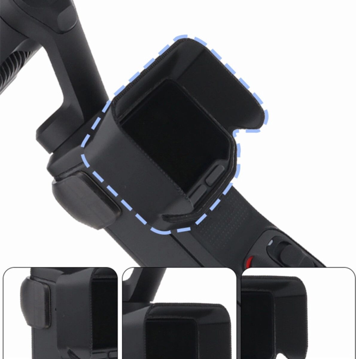 INF Bildschirm-Sonnenblende kompatibel mit Insta360 Luna Ultra – Dreiseitige Anti-Blend-Haube mit Schaumstoffpolster, PLA,