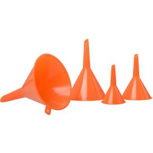 Filmer Trichter 56624, orange, 4-teiliges Set, Ø 5 - 11 cm, aus Kunststoff, mit Aufhängeöse