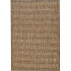 Carpetsale24 In- & Outdoor Teppich Wetterfest 160 x 230 cm Einfarbig Braun - Wasserfest,Flachgewebe, für Balkon, Garten, Terrasse, Küchenteppich
