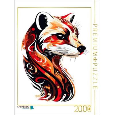 CALVENDO Puzzle Frettchen im Tattoo Design | 2000 Teile Lege-Größe 90x67cm Foto-Puzzle für glückliche Stunden