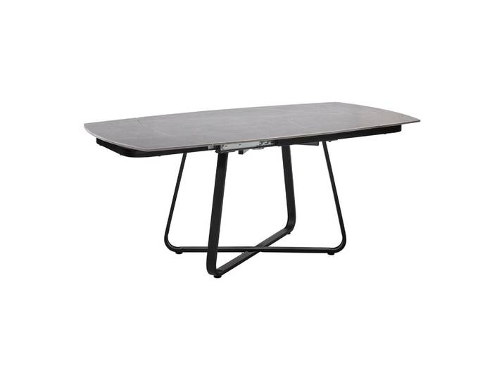 Ausziehtisch Matera Dunkelgrau /Schwarz Metall/Keramik