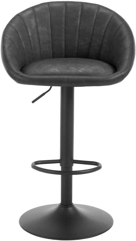 Fairmont Park Swivel Upholstered Adjustable Height Bar Stool Anthracite 1