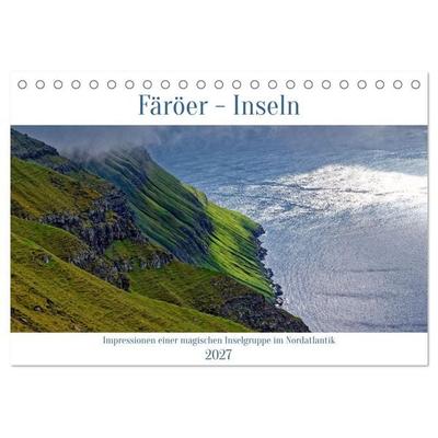 Färöer - Inseln (Tischkalender 2027 DIN A5 quer), CALVENDO Monatskalender