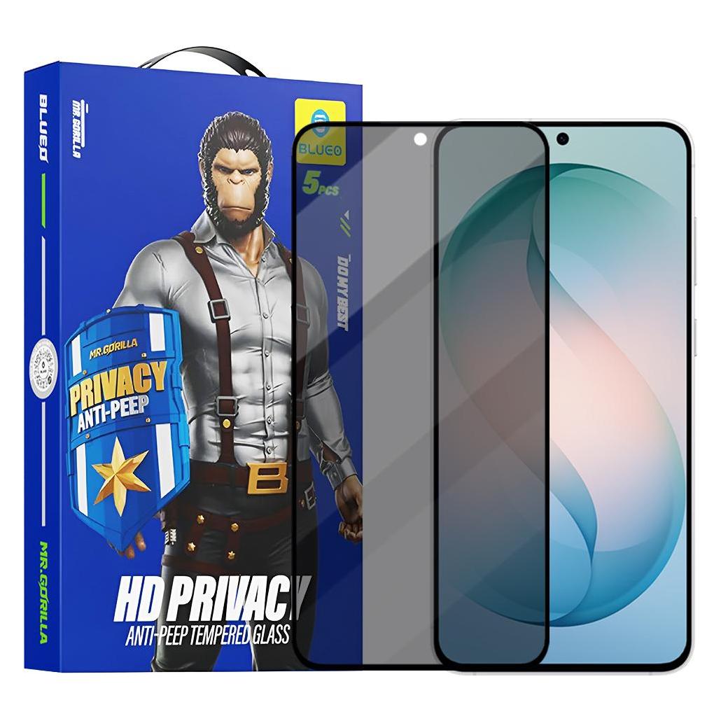 BlueO - Anti-Peep Privacy Glass (5 pack) - Samsung Galaxy S26 Plus - Black (5 Stk., Samsung Galaxy S26) (65724943)
