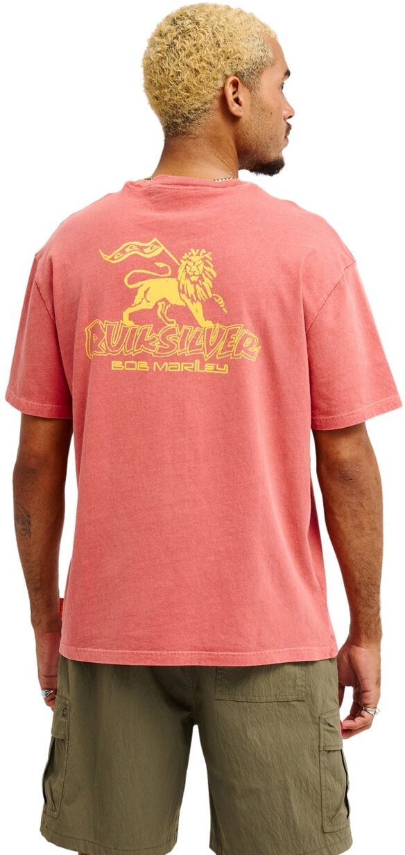 T-Shirt QUIKSILVER "Bob Marley Zion", Herren, Gr. XL, rosa (mineral rot), Obermaterial: 100% Baumwolle., Shirts T-Shirt