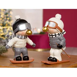 Dekofigur Set ""Festive Snowboard""