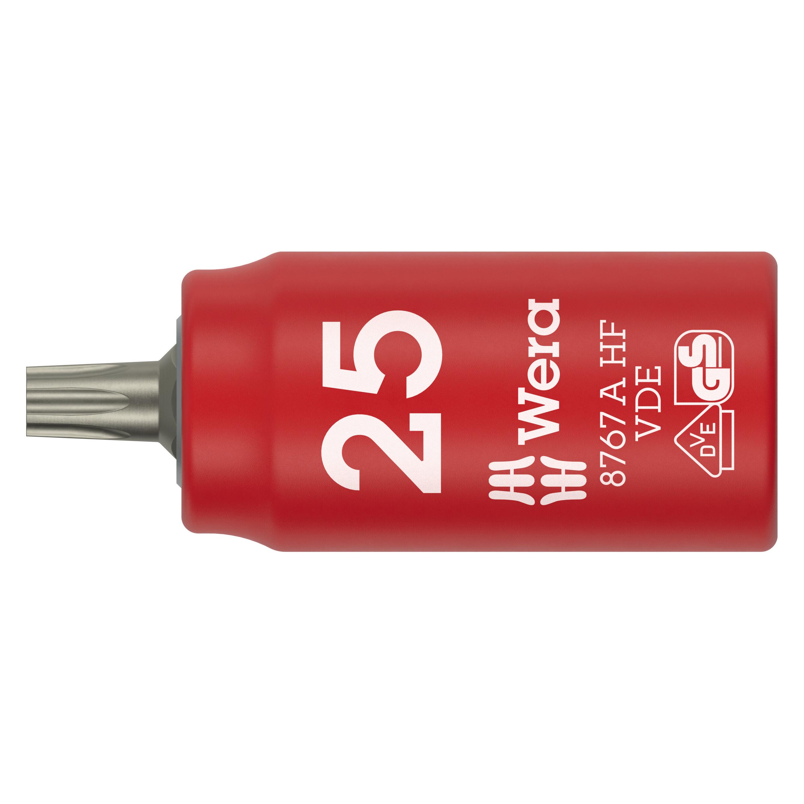 Wera 8767 A VDE HF Torx Bitnuss 1/4, TX25 (05005923001)