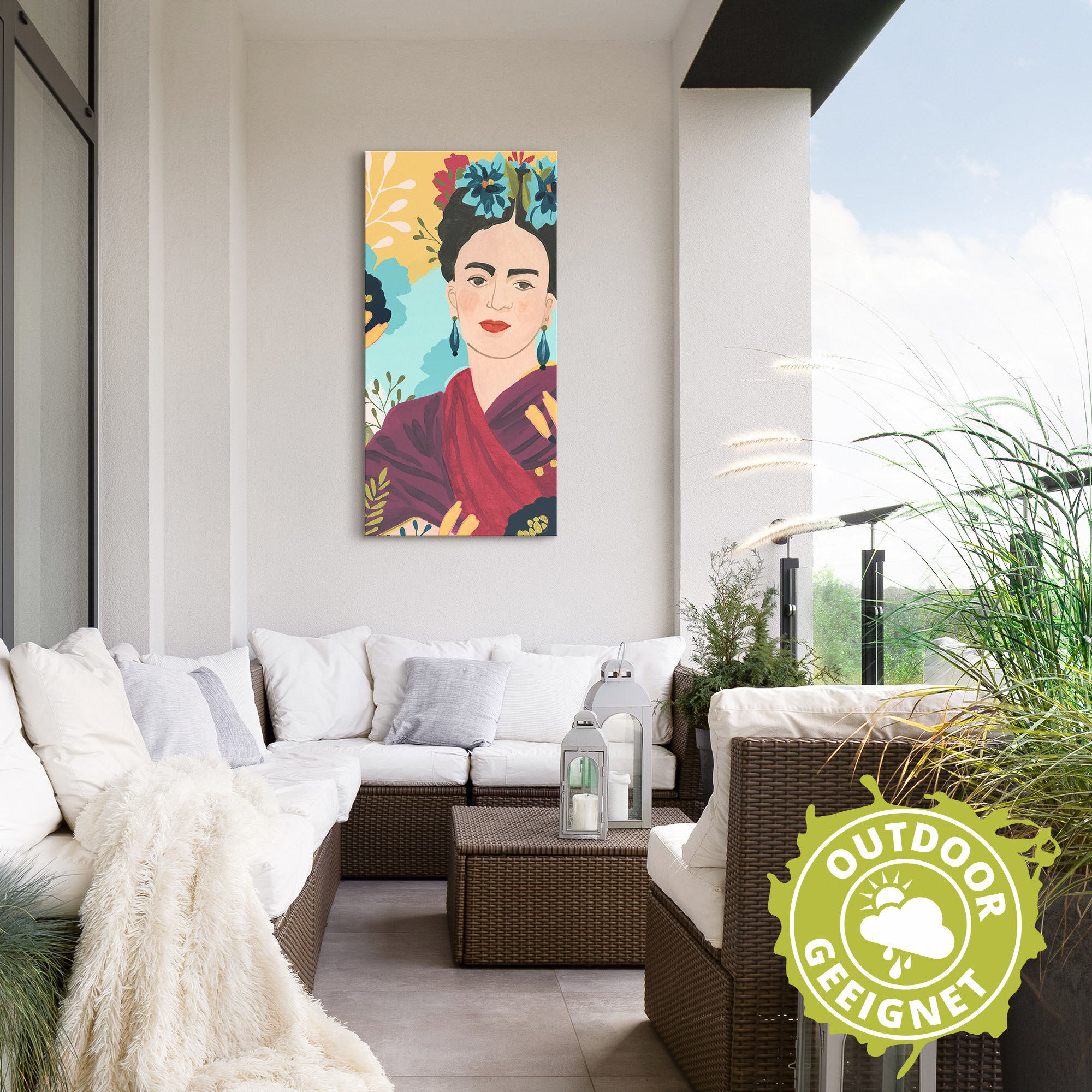 Alu-Dibond-Druck ARTLAND "Fridas Garten Collektion B", bunt (farbe bild(er): bunt), B:20cm H:40cm, Bilder, Alu-Dibond-Druck, für Innen- und Aussenbereich geeignet, Outdoorbild farbe bild(er): bunt B/H/T: 20cm x 40cm, Alu-Dibond-Druck Bilder von Frauen Hoc