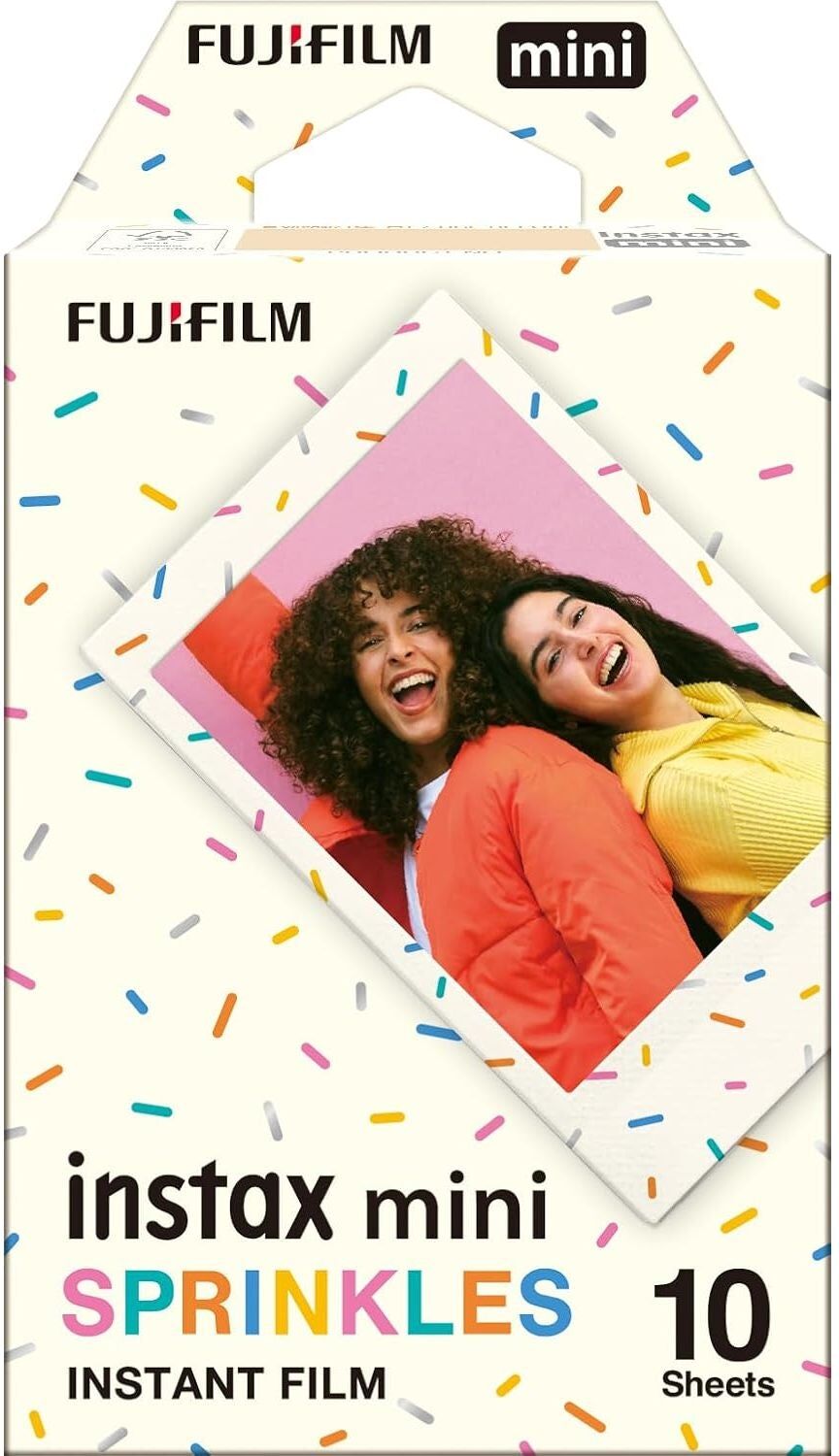 Fujifilm instax Mini Instant Film with Sprinkles Decorative Border – 10 Shot Pack