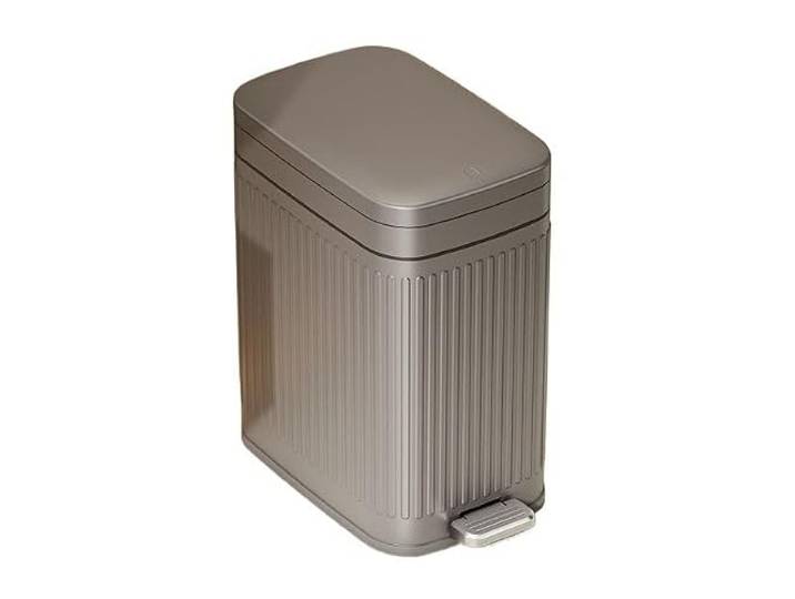 Haushaltsmülleimer Schmaler Badezimmer-Mülleimer Mit Pedal(Grigio,S)