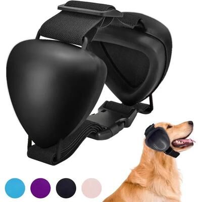 Inspire Select 29dB NRR Dog Ear Muffs Noise Protection, Adjustable Pet Hearing Protector For Fireworks, Grooming, Travel, Vet Visits s Blue