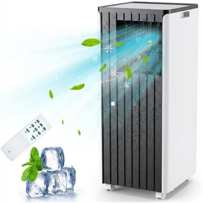 Garvee 8,000 BTU Portable AC, 3-in-1 Cooling/Fan/Dehumidifier, Child Lock, Quiet 54 dB, Blue/Black
