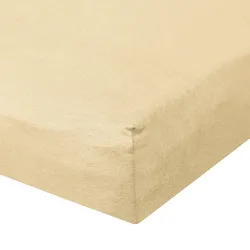 BettwarenShop Jersey Spannbetttuch Ultra-Stretch 90x200 - 100x220 cm | sand - beige