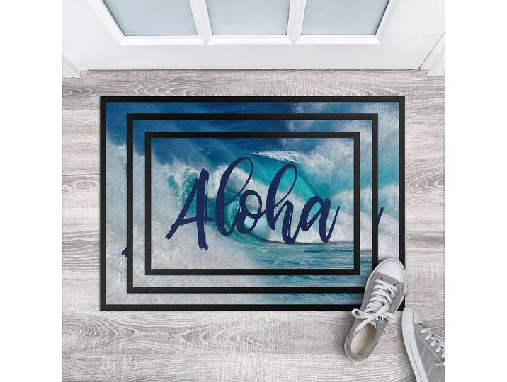Fußmatte Aloha 60 x 40cm Blau